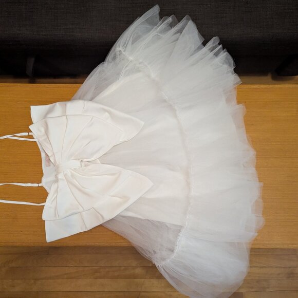 Hutch Dramatic Bow Tulle Mini Dress Size 2 - Picture 2 of 4